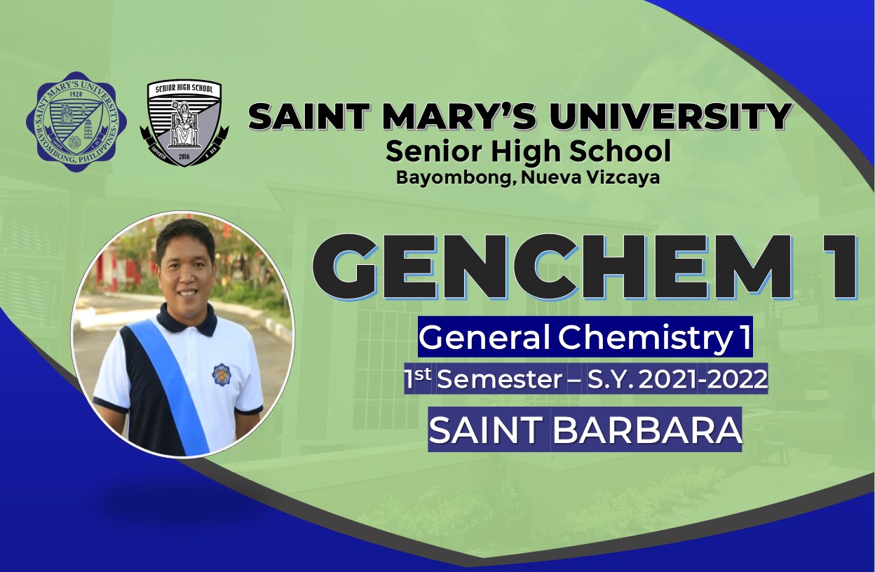 St. Barbara - General Chemistry 1 Thursday 8:00-12:00