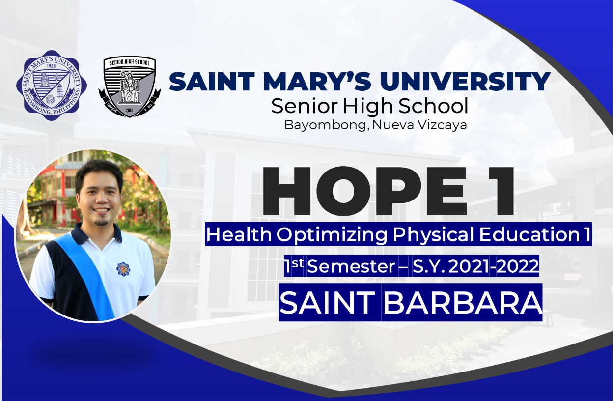 Health- Optimizing Physical Education 1 Monday 8:00-9:00