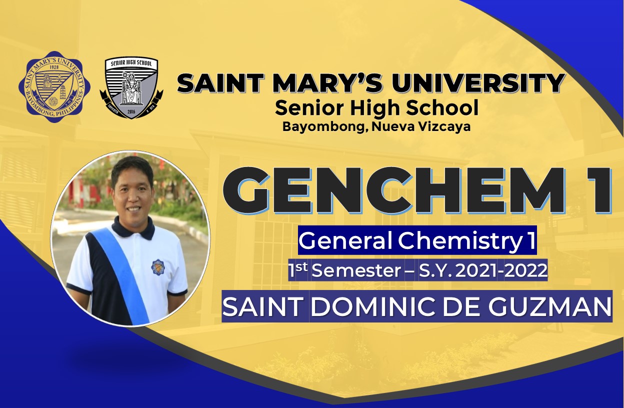 St. Dominic -General Chemistry 1 Wednesday 8:00-12:00