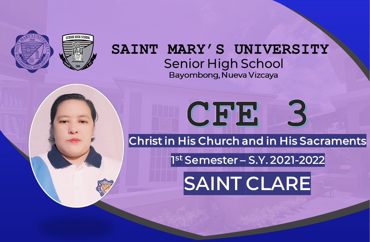  St. Clare Christ in His Church and His Sacraments