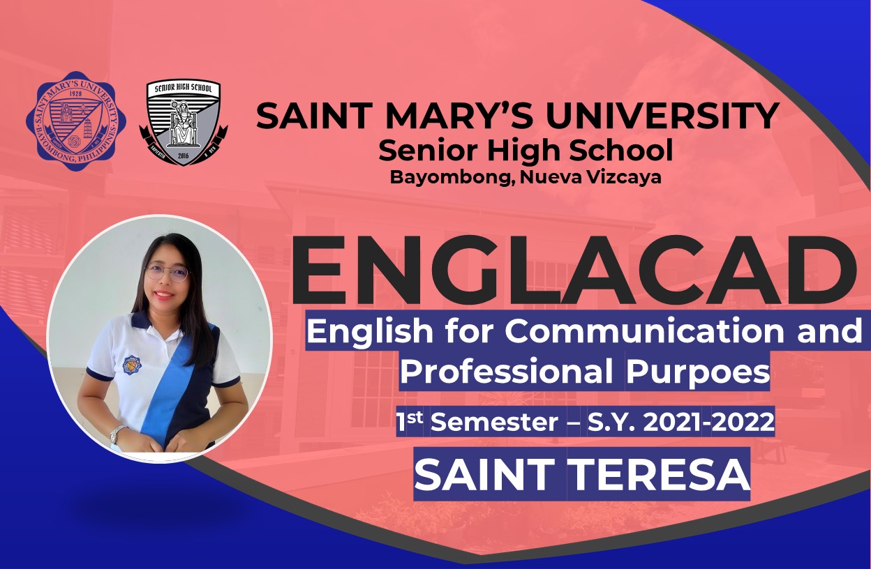 English for Academic and Professional Purposes St. Teresa