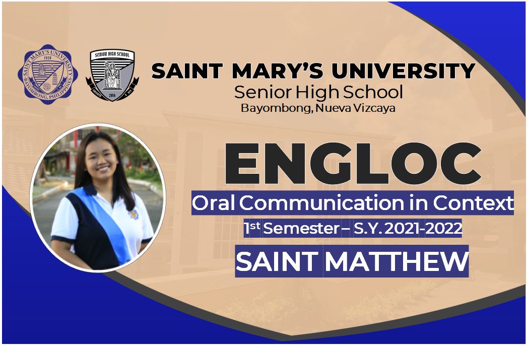 ENGLOC- ST. MATTHEW Friday 8:00-12:00