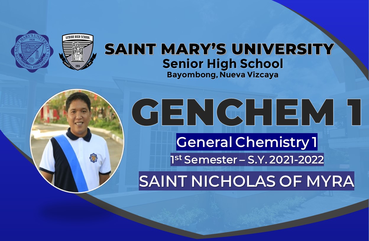 St. Nicholas - General Chemistry 1 Thursday 1:00-5:00