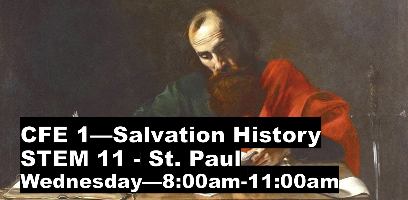 Salvation History Wed 8:00-11:00