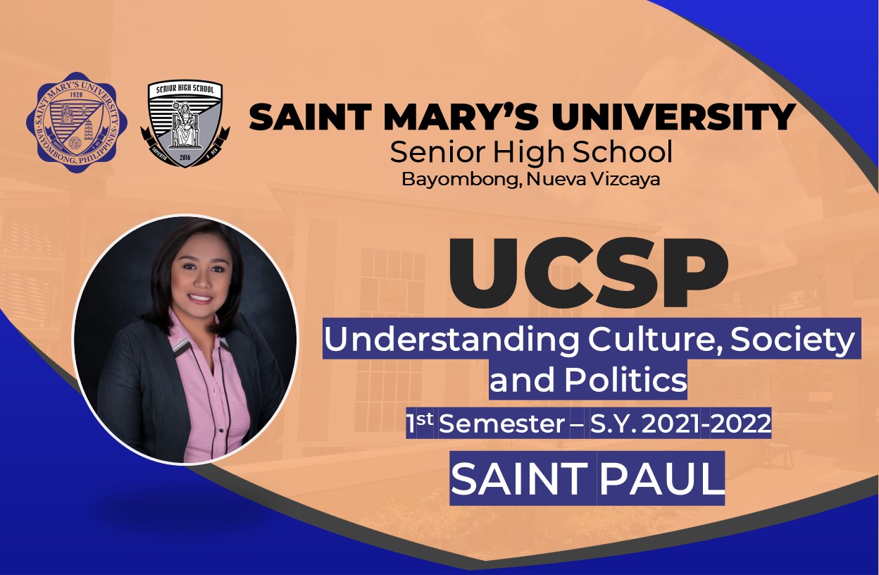 Understanding Culture, Society and Politics Monday  1:00-5:00