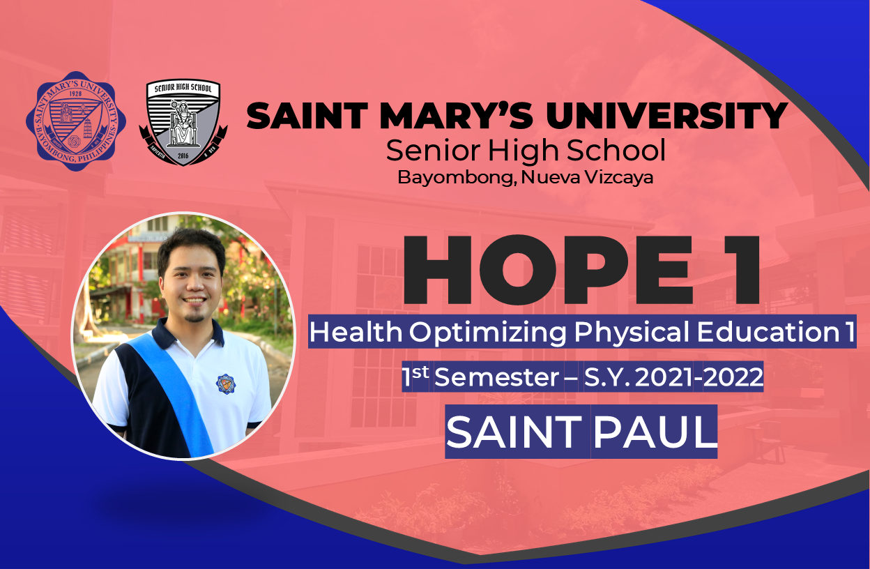 Health- Optimizing Physical Education 1 Friday  9:00-10:00