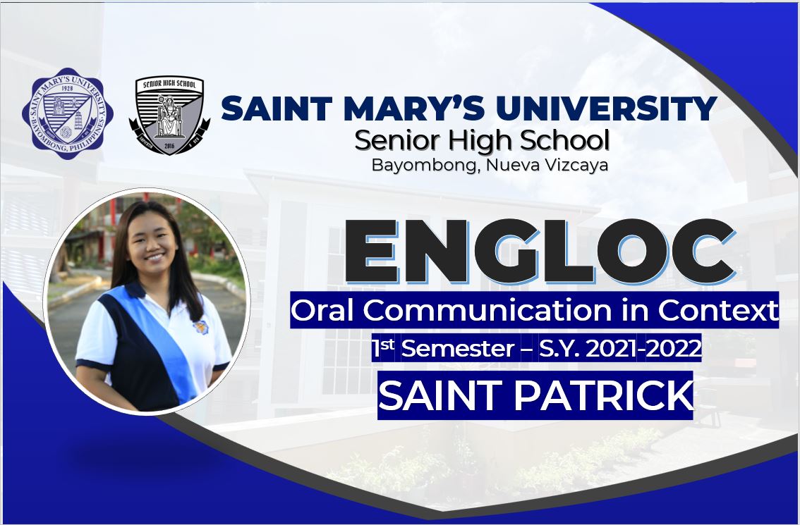 ENGLOC-ST. PATRICK Thursday 1:00-5:00