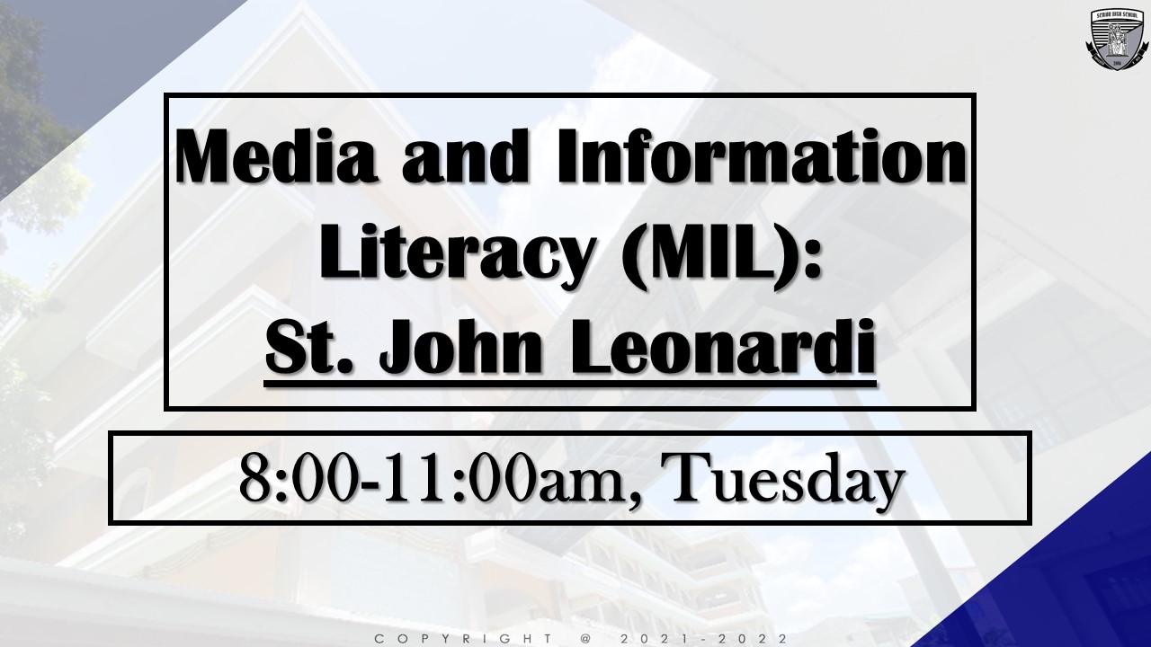 Media and Information Literacy St. John 8-11am, T